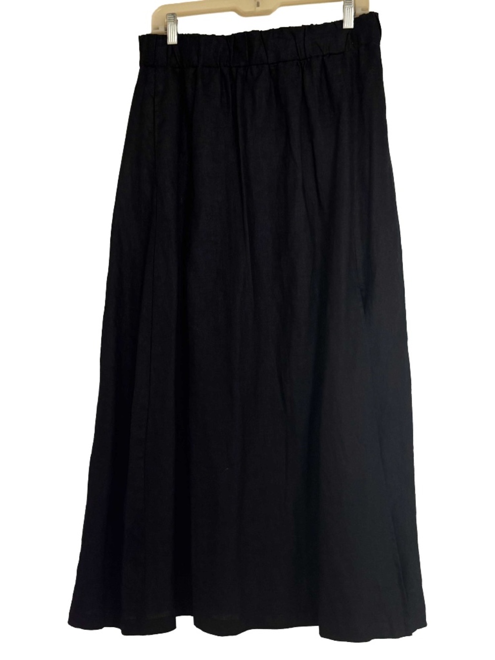 Quince Black A-Line Maxi Skirt with Front Pockets